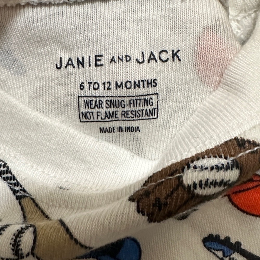 Janie and Jack White and Brown Kids Pajamas - Picture 2 of 3